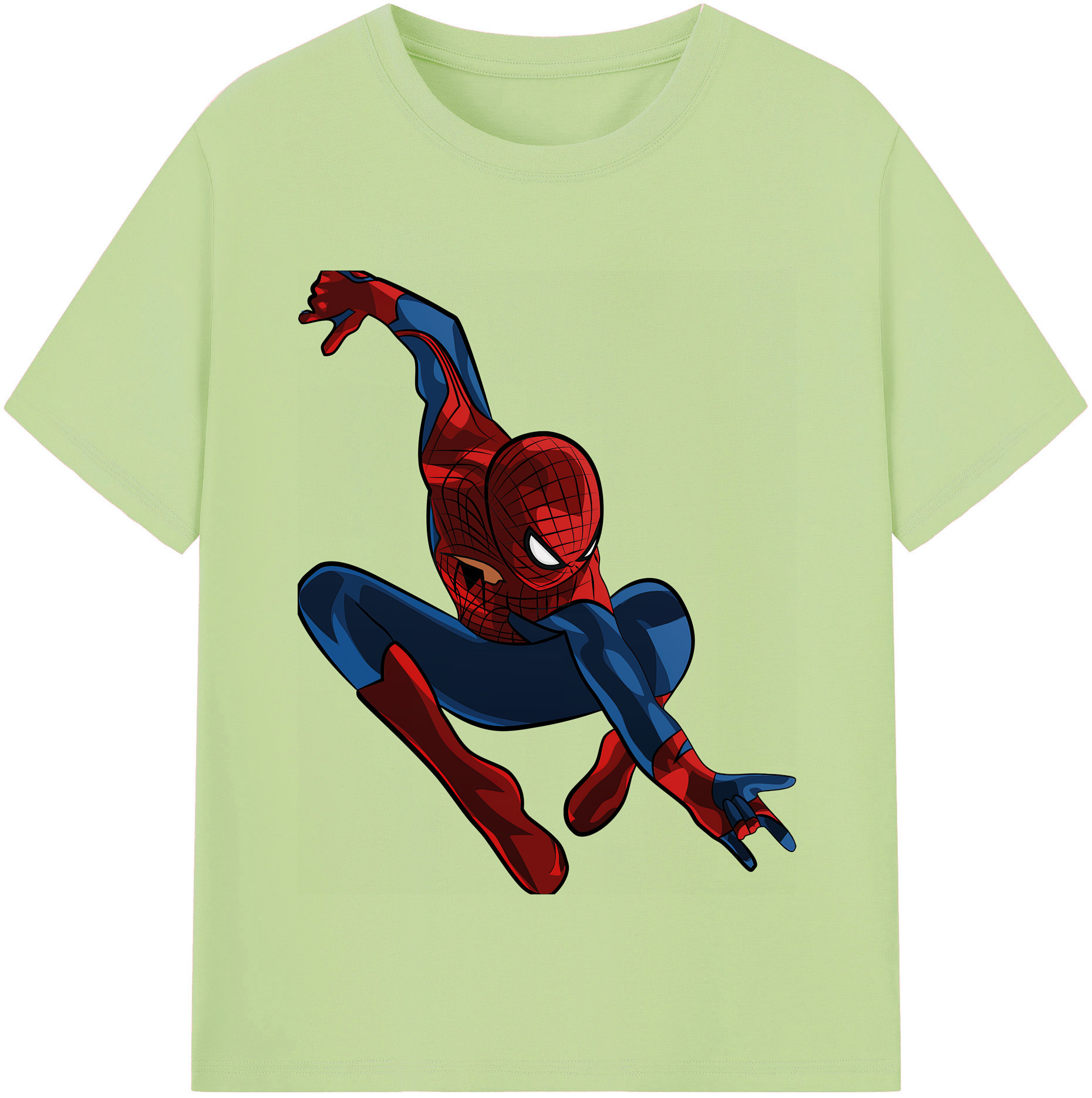 （画像用） Spider Man スパイダーマン 綿100％半袖Tシャツ（フロントプリント）